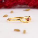 Load image into Gallery viewer, 14K Solid Gold Evil Eye Ring Y308