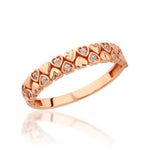 Load image into Gallery viewer, 14K Solid Gold Band Heart Ring Y320