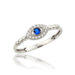 Load image into Gallery viewer, 14K Solid Gold Evil Eye Ring Y337