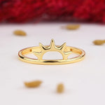 Load image into Gallery viewer, 14K Solid Gold Sun Ring Y301