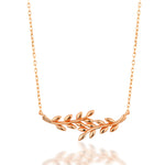 Load image into Gallery viewer, 14K Solid Gold Olive Leaf Necklace K134