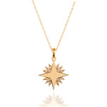 Load image into Gallery viewer, 14K Solid Gold North Star Necklace K145