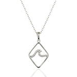 Load image into Gallery viewer, 14K Solid Gold Wave Necklace K140