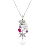 Load image into Gallery viewer, 14K Solid Gold Magnolia Flower Necklace K135