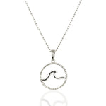 Load image into Gallery viewer, 14K Solid Gold Wave Necklace K142