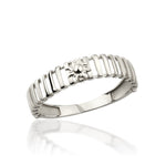 Load image into Gallery viewer, 14K Solid Gold Band Sun Ring Y356