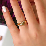 Load image into Gallery viewer, 14K Solid Gold Arrow Ring Y284