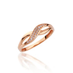 Load image into Gallery viewer, 14K Solid Gold Infinity Ring Y285