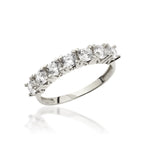 Load image into Gallery viewer, 14K Solid Gold Seven Stone Ring Y375
