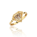 Load image into Gallery viewer, 14K Solid Gold Cage Ring Y288