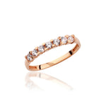Load image into Gallery viewer, 14K Solid Gold Seven Stone Ring Y382