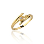 Load image into Gallery viewer, 14K Solid Gold Bamboo Ring Y286