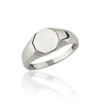 Load image into Gallery viewer, 14K Solid Gold Octagon Signet Ring Y277