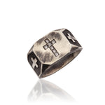 Load image into Gallery viewer, 14K Solid Gold Men Cross Ring EY25