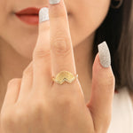 Load image into Gallery viewer, 14K Solid Gold Sunshine Ring Y238