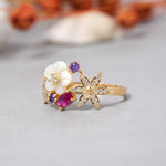 Load image into Gallery viewer, 14K Solid Gold Magnolia Ring Y244
