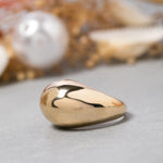 Load image into Gallery viewer, 14K Solid Gold Big Dome Ring Y246