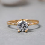 Load image into Gallery viewer, 14K Solid Gold Crown Ring Y252