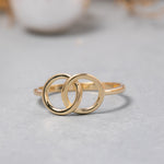 Load image into Gallery viewer, 14K Solid Gold Circles Ring Y250