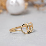 Load image into Gallery viewer, 14K Solid Gold Circles Ring Y250