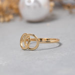 Load image into Gallery viewer, 14K Solid Gold Circles Ring Y250