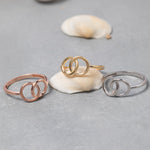 Load image into Gallery viewer, 14K Solid Gold Circles Ring Y250