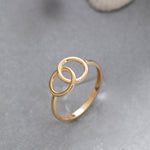 Load image into Gallery viewer, 14K Solid Gold Circles Ring Y250
