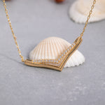 Load image into Gallery viewer, 14K Solid Gold V Necklace K122