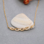 Load image into Gallery viewer, 14K Solid Gold Braid Necklace K124