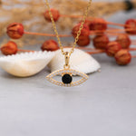 Load image into Gallery viewer, 14K Solid Gold Evil Eye Necklace K116