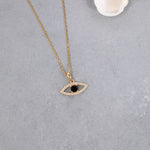 Load image into Gallery viewer, 14K Solid Gold Evil Eye Necklace K116