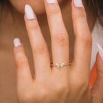 Load image into Gallery viewer, 14K Solid Gold Dragonfly Ring Y208