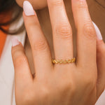 Load image into Gallery viewer, 14K Solid Gold Thin Leaf Ring Y223