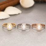 Load image into Gallery viewer, 14K Solid Gold White Opal Ring Y205