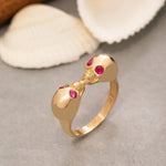 Load image into Gallery viewer, 14K Solid Gold Skull Ring Y206