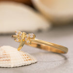 Load image into Gallery viewer, 14K Solid Gold Dragonfly Ring Y208
