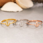 Load image into Gallery viewer, 14K Solid Gold Anchor Ring Y209