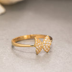 Load image into Gallery viewer, 14K Solid Gold Butterfly Ring Y216