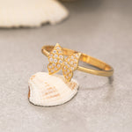 Load image into Gallery viewer, 14K Solid Gold Butterfly Ring Y216