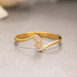 Load image into Gallery viewer, 14K Solid Gold Baguette Ring Y217