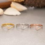 Load image into Gallery viewer, 14K Solid Gold Baguette Ring Y217