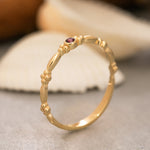 Load image into Gallery viewer, 14K Solid Gold Bubble Ring Y219