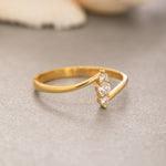 Load image into Gallery viewer, 14K Solid Gold Bar Ring Y222