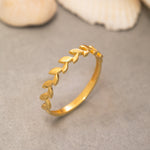 Load image into Gallery viewer, 14K Solid Gold Thin Leaf Ring Y223