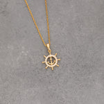 Load image into Gallery viewer, 14K Solid Gold Anchor Necklace K108