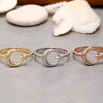 Load image into Gallery viewer, 14K Solid Gold Moon and Star Ring Y178