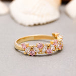 Load image into Gallery viewer, 14K Solid Gold Cubic Zircon Ring Y198