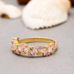 Load image into Gallery viewer, 14K Solid Gold Cubic Zircon Ring Y198