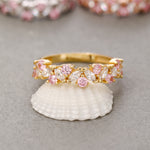 Load image into Gallery viewer, 14K Solid Gold Cubic Zircon Ring Y198