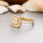 Load image into Gallery viewer, 14K Solid Gold Baguette Ring Y196
